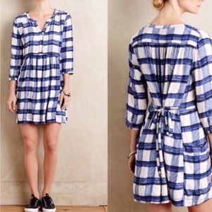 Anthropologie Maeve Devery Checkered Dress